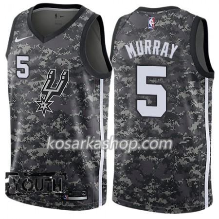 Dres San Antonio Spurs Dejounte Murray 5 Nike City Edition Crna Swingman - Dječji